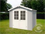 Wooden Shed Toulouse 2.3x2.3x2.22 m, 28 mm, Light Grey