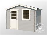 Wooden Shed Marseille 2.75x1.75x2.34 m, 28 mm, Light Grey