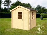 Wooden Shed Lyon 2x2x2.34 m, 28 mm, Natural