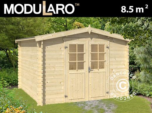 Wooden Shed Trondheim 2.92x2.92x2.22 m, 28 mm, Natural