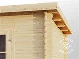 Redskapsbod/hytte i tre, Riga 4,25x2,8x2,22m, 34mm, Naturlig