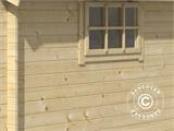 Casetta da giardino a parete in legno Vanda 1,8x2,75x2,68m, 28mm, Naturale