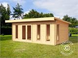 Wooden Cabin Lugano, 5.69x3.59x2.34 m, 44 mm, Natural