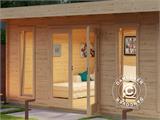 Wooden Cabin Lugano, 5.69x3.59x2.34 m, 44 mm, Natural