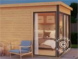 Domek drewniany Geneva, 5,09x3,22x2,39m, 44mm, Naturalny
