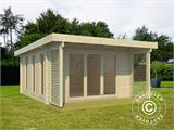 Wooden Cabin Florence, 3.9x3.97x2.45 m, 70 mm, Natural