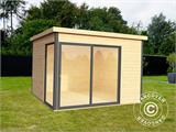 Wooden Cabin Set Geneva, 3x3x2.39 m, 44 mm, Natural
