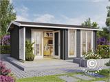 Gartenhaus aus Holz Talsi 5,2x3,7x2,51m, 44mm, Dunkelgrau