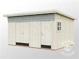 Wooden shed w/floor, 4.52x3.3x2.59 m, 13.5 m², Natural