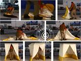Namiot roboczy, FleXshelter PRO, Type 5S, 1,4x1,4x1,5m, Bialy/zólty